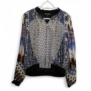 Carolapino Magazzino Bomber Jacket Colorful Mixed Print | Small